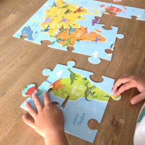 Puzzle de dinosaurios ilustrado (30 piezas grandes) - Imagen 6