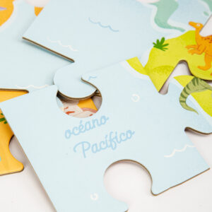 Puzzle de dinosaurios ilustrado (30 piezas grandes) - Imagen 3