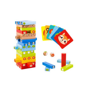 Juego de bloques Jenga con tarjetas y dado - Imagen 5