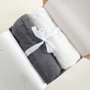 Set de babitas de muselina - Gris (2 unidades)