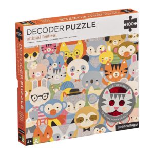 Puzzle con lentes para buscar (100 piezas) - Animales - Imagen 4