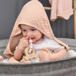 Toalla de muselina con capucha Lassig - Varios colores! - Imagen 3