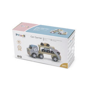 Camión remolque con autitos de madera - Imagen 6