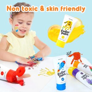 Pinturas para dedos lavables (12 colores) - Imagen 4