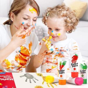 Pinturas para dedos lavables (12 colores) - Imagen 8