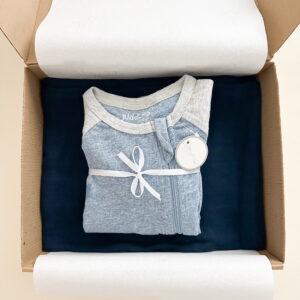 Box C2 | Azul | Rebozo de muselina y pijama