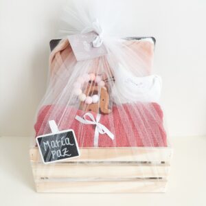 Pack A12 | Rosa | Manta, rebozo, body, mordillo