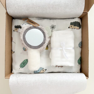 Box A2 | Celeste | Rebozo, babita muselina y sonajero